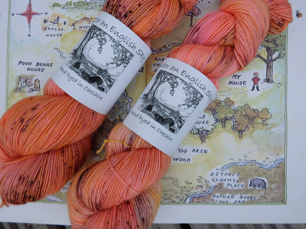 Sunset Over The 100 Acre Wood Sock yarn