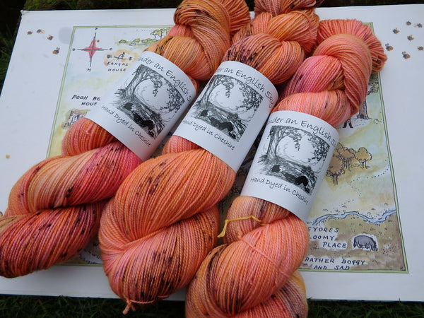 Sunset Over The 100 Acre Wood Sock yarn