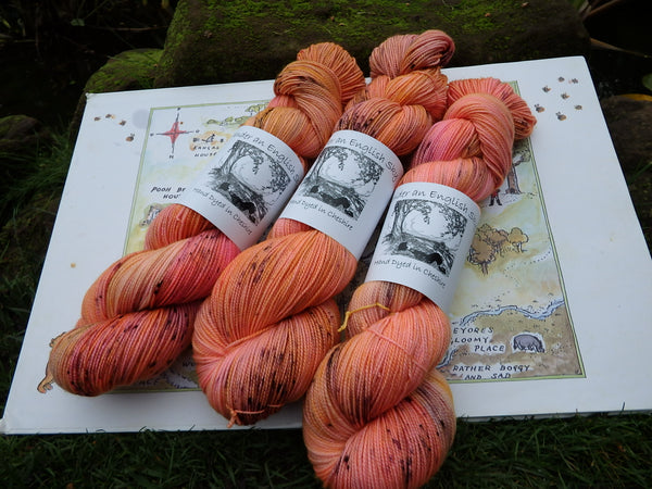 Sunset Over The 100 Acre Wood Sock yarn